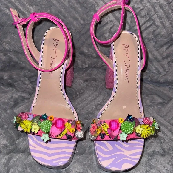 Betsey Johnson Vibrant Pink and Purple Platforms - Picture 4 of 7